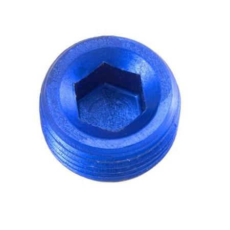 RED HORSE PERFORMANCE -08 (1/2") NPT HEX HEAD PIPE PLUG - BLUE 932-08-1